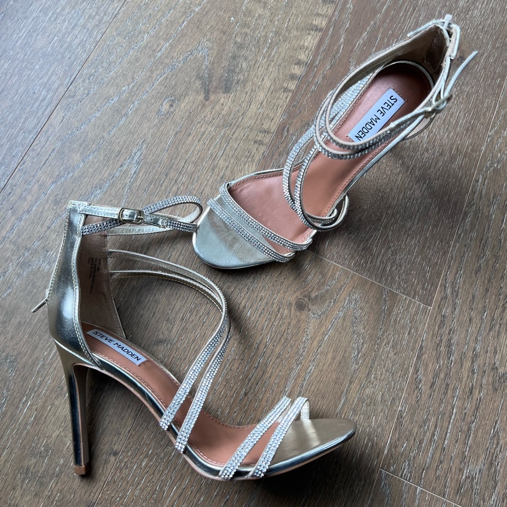 Gold Sparkly Steve Madden Heels
